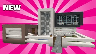 Minecraft : How To Build a Large Modern House Tutorial (#02)
