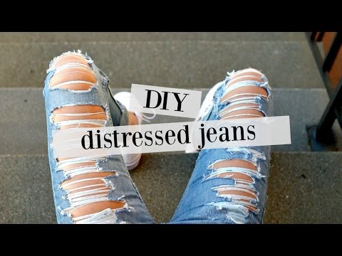DIY: how to distress jeans | sew&tell