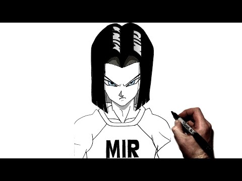 How To Draw Android 17 | Step By Step | Dragonball