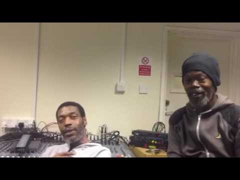 Jah Poleon & Gary of Kage 1 Productions bigging up the Dub Defenders