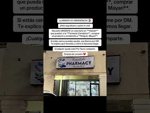 Un Voluntario en Hialeah para Recoger y enviar un Tratamiento para Mayari Holguín