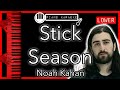 Stick Season (LOWER -3) - Noah Kahan - Piano Karaoke Instrumental