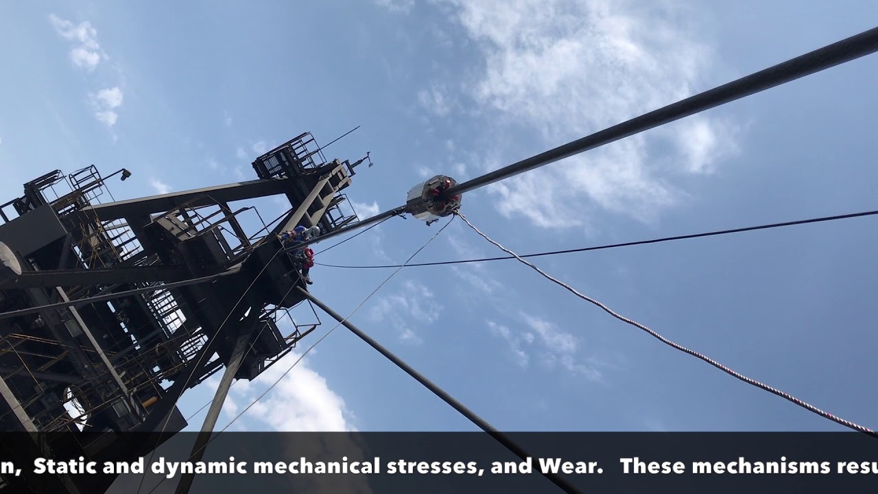 Magnetic Flux Leakage (MFL) wire rope inspection.