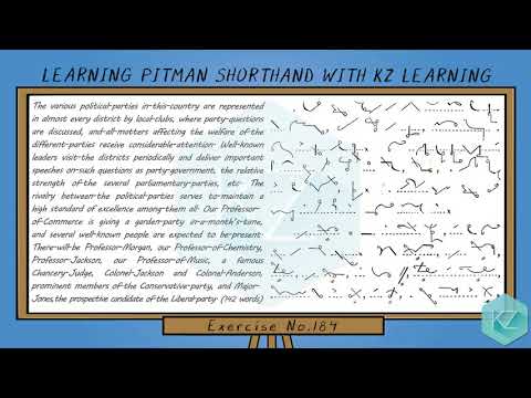 Exercise No.184 @ 80 WPM - Pitman Shorthand Dictation - KZ Learning