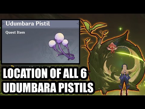 Udumbara Pistil Locations (All 6 Flowers) - Genshin Impact