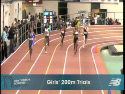 Girls 200m Prelim Heat 2 - New Balance Indoor Nationals 2011