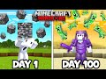 100 Days But The SKY CHANGES In Minecraft Hardcore