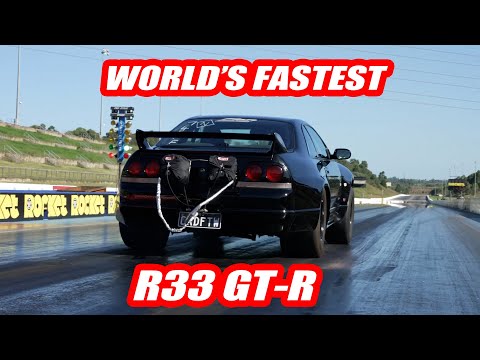 World's Quickest R33 GT-R on First Full Pass! Pete's widebody R33 from CRD