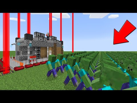 $1000 SAFEEST HOUSE VS ZOMBIE APOCALYPSE - Minecraft