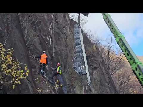 Slope protection works on DN7 Olt Valley.