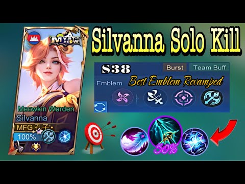 Silvanna Offlane Solo Kills Best Full Damage ~ Best Build Emblem Assassin - MLBB