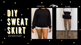 DIY SWEATSKIRT I BEGINNER SEWING PROJECT