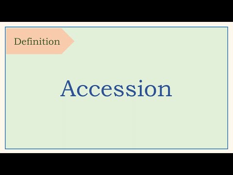 Legal term, definition, Accession