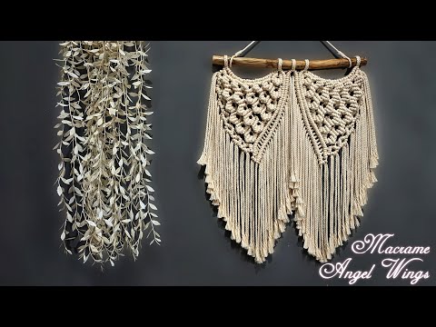Macrame Angel Wings | Macrame Wall hanging Tutorial