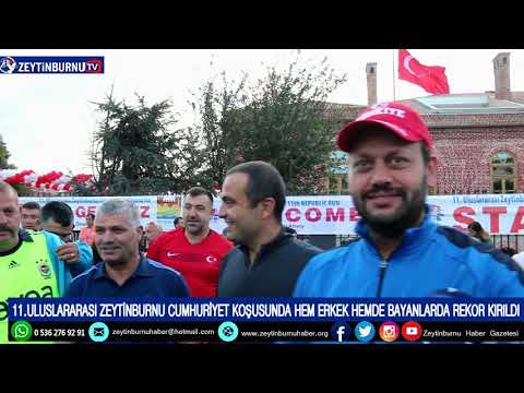 11 ULUSLARARASI ZEYTİNBURNU CUMHURİYET KOŞUSUNDA HEM ERKEK HEMDE BAYANLARDA REKOR KIRILDI