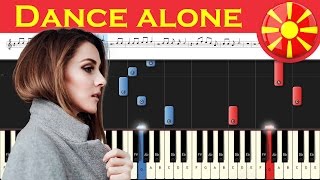 Jana Burčeska - Dance Alone - (F.Y.R) Macedonia 2017 - Piano tutorial + MIDI