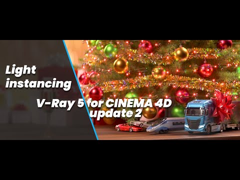 V-Ray Light instancing in Cinema 4D // Have a wonderful holidays!