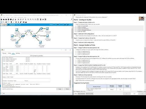 6.2.1.7 - Packet Tracer - Configuring VLANs
