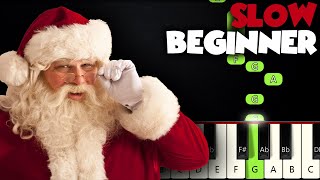 Santa Claus Is Comin&#39; To Town | SLOW BEGINNER PIANO TUTORIAL + SHEET MUSIC By Betacustic