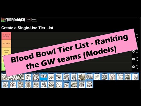 Blood Bowl Tier List - Ranking the GW teams (Models)