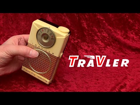 Vintage Trav-Ler transistor radio 1950s made in USA - CBS, Sonora, Truetone - collectornet.net