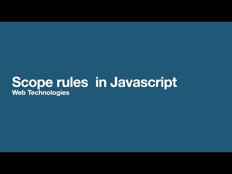 Scope Rules In Javascript