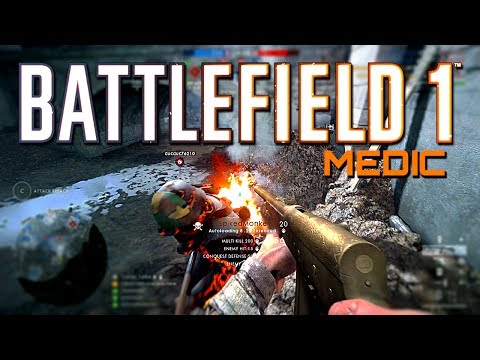 Battlefield 1: Aggressive Medic in Fort Hell (PS4 PRO Multiplayer Gameplay)