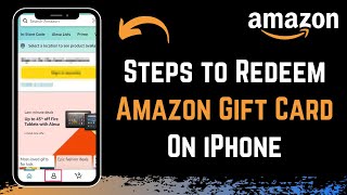 How to Redeem Amazon Gift Card on iPhone !