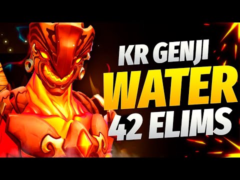 Water's Genji is Amazing! 42 elims! POTG! [ Overwatch Season 35 Top 500 ]