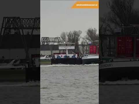 Koppelverband Statendam 1&2 op de Oude Maas bij Barendrecht | Binnenvaart