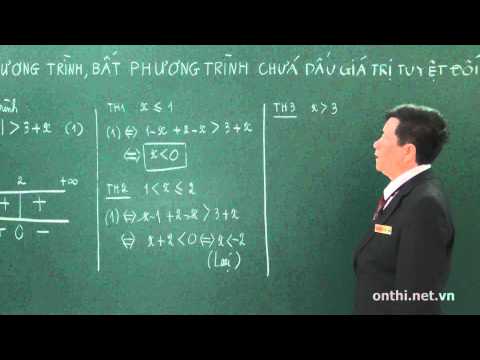 Chương 2-Bài 10-Phương trình, bất phương trình chứa giá trị tuyệt đối