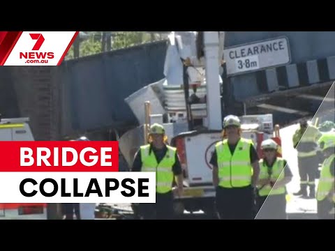 Rail worker dies in Lithgow bridge collapse | 7NEWS