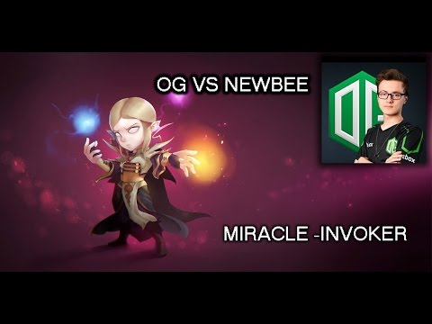 Dota 2 - Miracle- 9K MMR Plays invoker , Best Invoker Player Ever OG VS Newbee