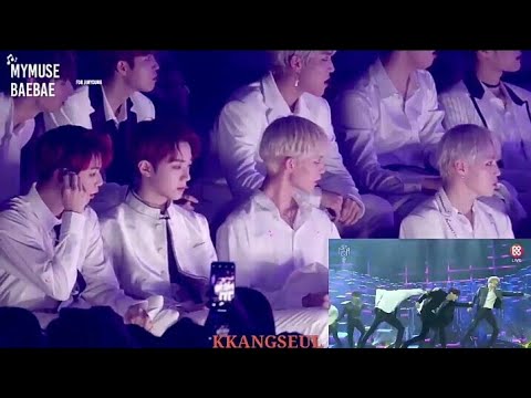 181106 WANNA ONE (워너원) Reaction to BTS 'I'm Fine' at 2018 MGA AWARDS