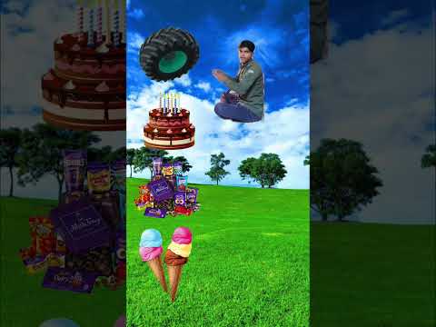 Tractor wheel to icecream, chocolate,cake & catberry #viral