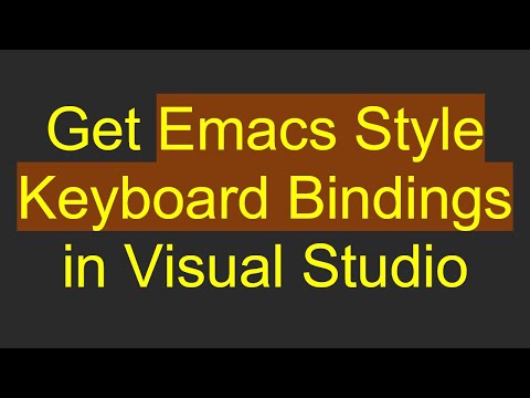 Get Emacs Style Keyboard Bindings in Visual Studio
