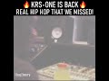 KRS ONE IS BACK