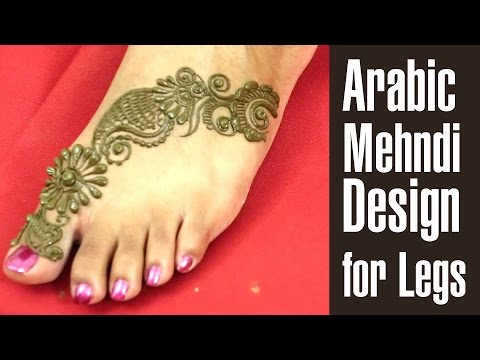 Eye Catching Arabic Mehndi Design For Legs
