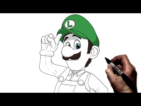 How To Draw Luigi | Step By Step | Super Mario Bros