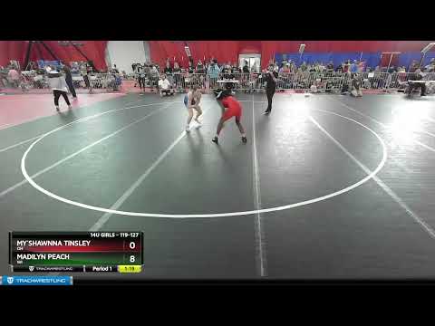 119-127 Lbs Quarterfinal - My`Shawnna Tinsley, OH Vs Madilyn Peach, WI 701c