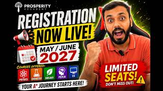 The Registrations for May/June 2027 Courses are NOW LIVE!!! | Prosperity Academy