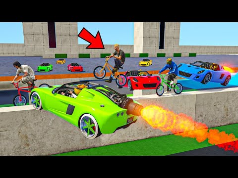 CORRE O TE ATROPELLO EN BICI! RISAS Y JUGADAS ÉPICAS! - GTA 5 ONLINE