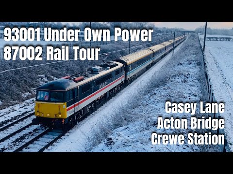 FREEZING My Balls Off at -7’c 87002 RAILTOUR - 93001 WORKING !!! WCML FREIGHT