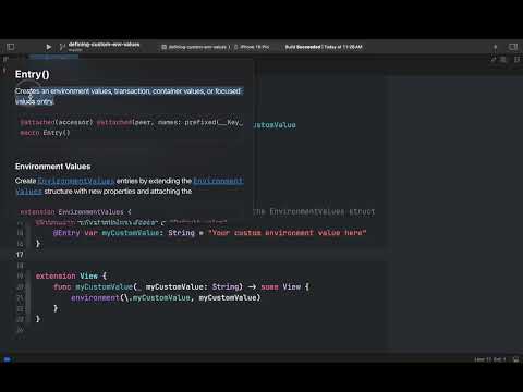 Creating a Custom Environment Value in Swift