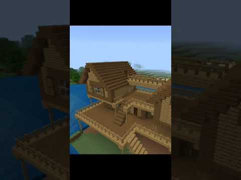 EPIC Minecraft Wooden House Build! 😱 #shorts
