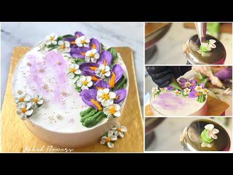Whipped Cream Flower Decoration || Simple Cake Decoration Ideas ||​⁠ @YummyfoodbyMridula