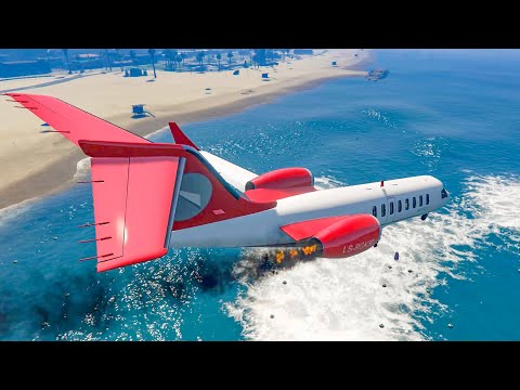 GTA 5 Epic And Terrible Plane Crash Compilation Part 1 (Euphoria Physics)
