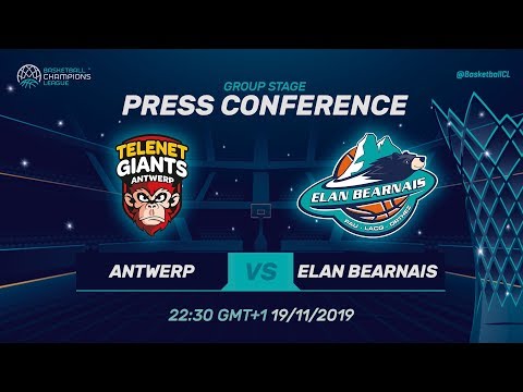 Telenet Giants Antwerp v EB Pau-Lacq-Orthez - Press Conference - Basketball Champions League 2019-20