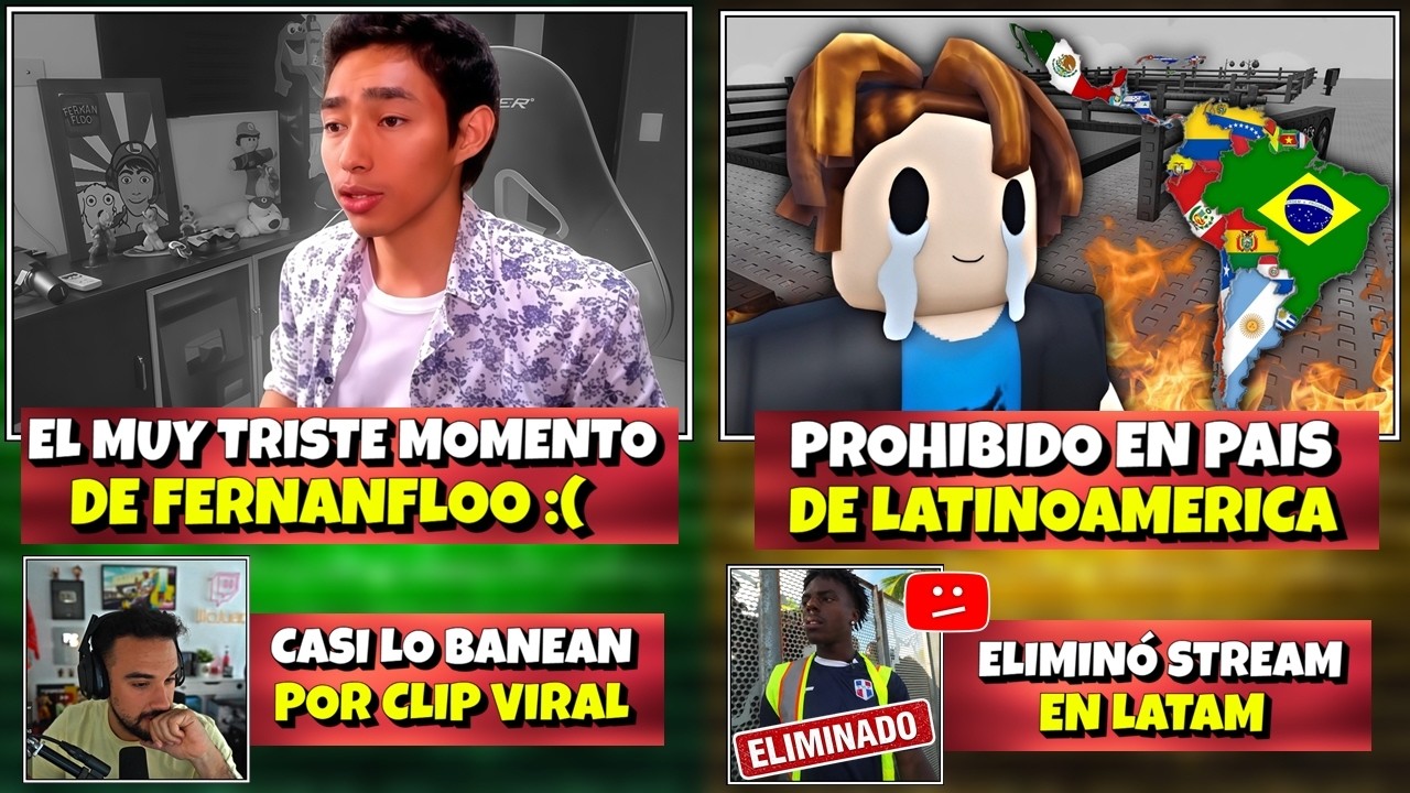 EL MUY TRISTE MOMENTO de FERNANFLOO :( | ROBLOX a PUNTO de SER PROHIBIDO en LATAM | SPEED ELIMINA