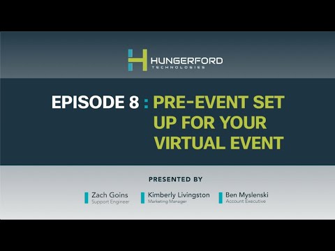 Webex Wednesdays @1 - Episode 8: Pre-Event Set Up for Your Virtual Event